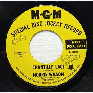 Norris Wilson Promo 45 Chantilly Lace / Love Hurts on MGM EX Rock